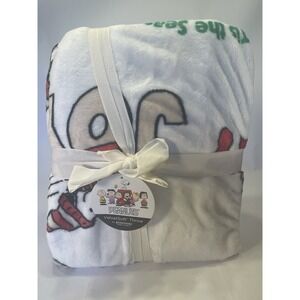 Peanuts Berkshire Velvet Soft Throw Blanket 55" x 70" Snoopy Christmas